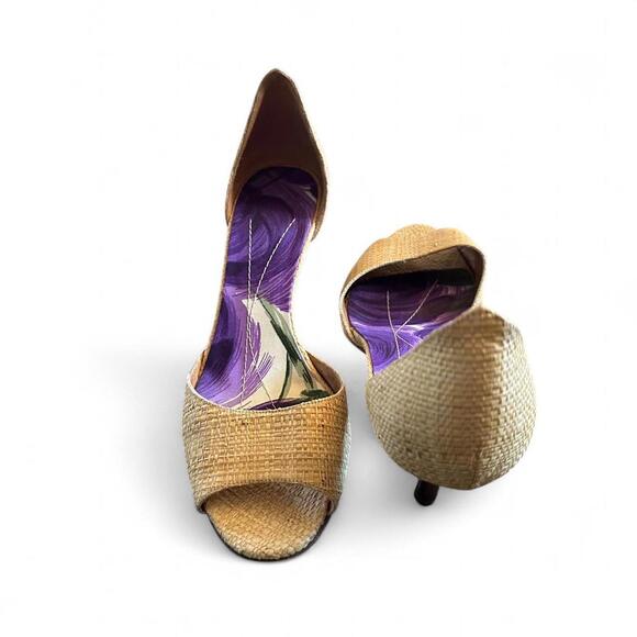 Kate Spade espadrille heels sz 7.5 B shoe resort brunch date pool beach - Picture 7 of 8